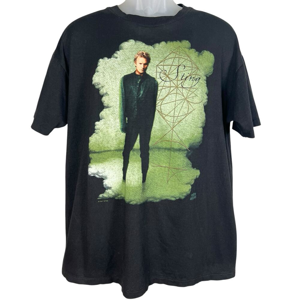 Vintage Size XL Sting 1991 Black Concert T-Shirt The Soul Cages Tour Made in USA